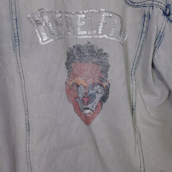 A MUST HAVE TRILLNATION Distressed Denim Jacket Adult Medium - Picture 11 of 14